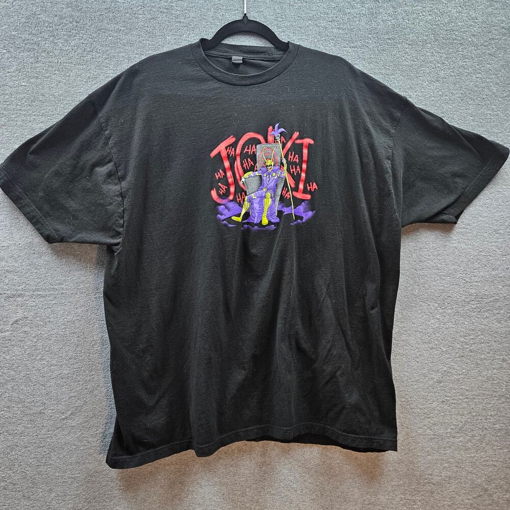 XXXL Joker T Shirt Black with Image on Front Side tultex 100% Cotton